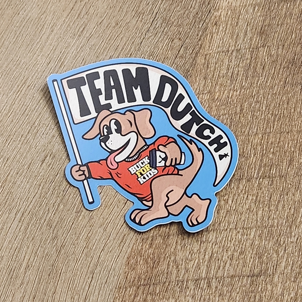 Dutch Bros Sticker- Buck For Kids